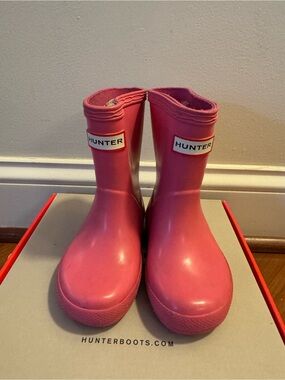 Hunter Original First Classic Kids Pink Waterproof Rubber Boots, UK Size 5